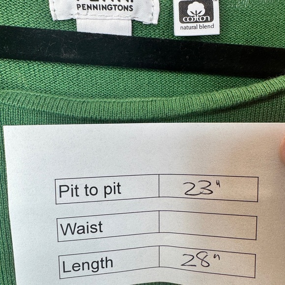 Pennington's PENN Boat Neck Cotton Sweater Green - Picture 8 of 8